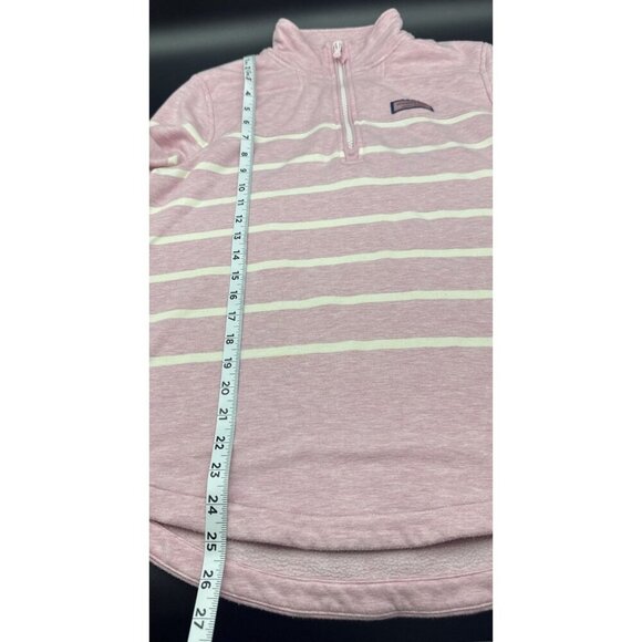 Vineyard Vines Womens Pink White Stripe 1/4 Zip Dreamcloth Shep Shirt Sz S Prep - Picture 10 of 10